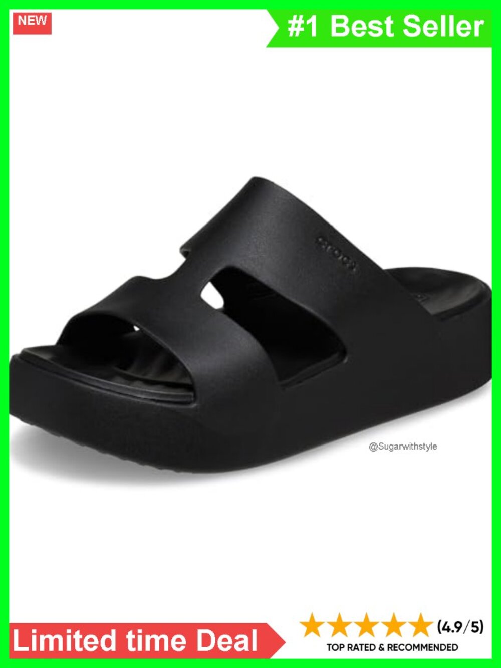 Crocs Getaway Platform H-Strap EVA Wedge Sandals LiteRide Slip On